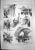 Antique Print Paris Exhibition Indian Cafe Tunisian Section Pears Soap 1889
