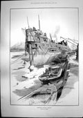 Antique Old Print Breaking Up Benbow C Wyllie Eclogues Arcady Sketching1895