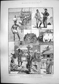 Antique Old Print Portugese Delagoa Bay Traders Right Rev C B Bernard Dd 1890