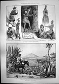 Old Print Festival St Antony Tenerife Port Seringapatam South India 1890 19th