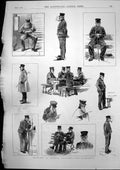Antique Old Print Military Hospital Chelsea Pensioners Hall North Front 1890
