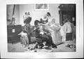 Antique Old Print Preparing Carnival Smoking Room Oxford Union Society 1891