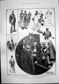 Antique Old Print Sheriffs London Petition House Commons Alex Johnston 1891