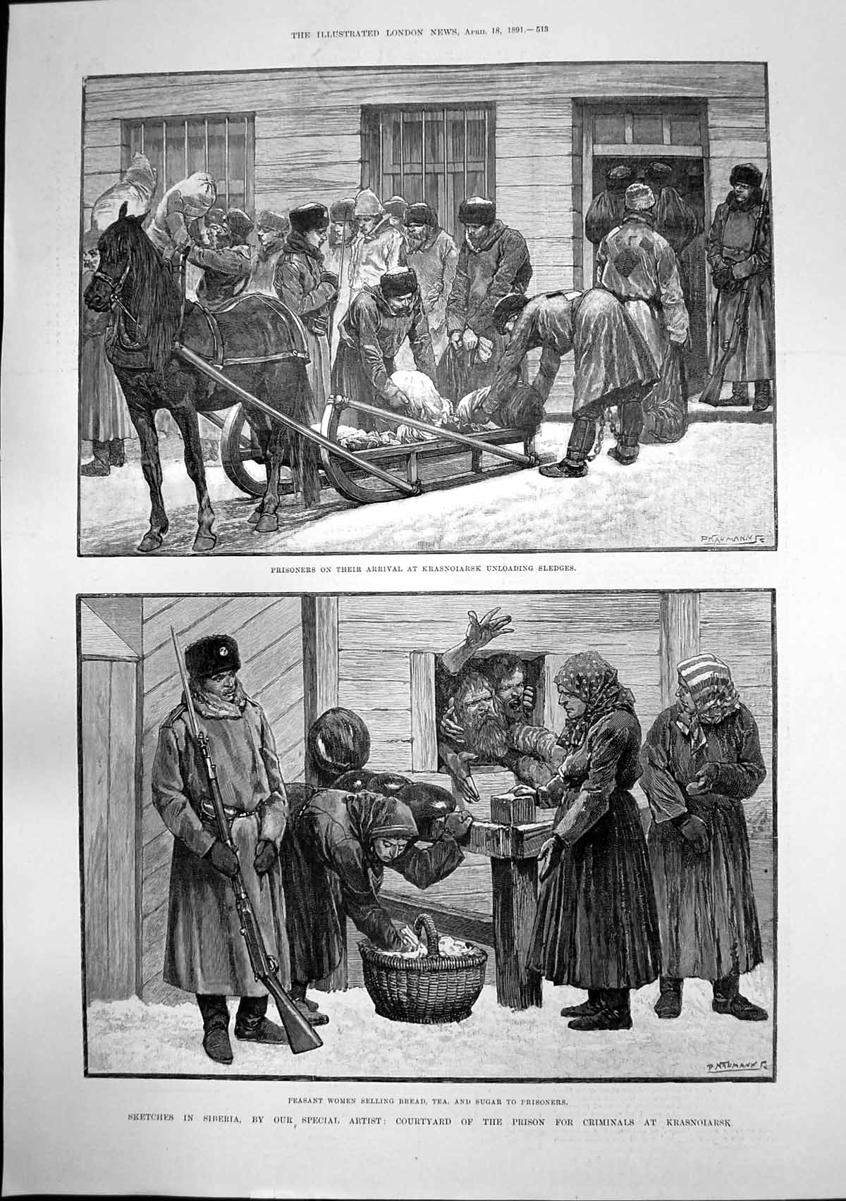 Old Siberia Prison Krasnoiarsk Prisoners Lyceum Theatre Ipswich 1891 Victorian