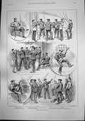 Antique Old Print Music Royal Navy Grasse Village Gourdon Gorges Du Loup 1891