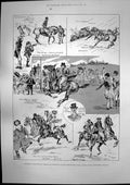 Antique Old Print House Commons Brigade Guards Races Buckingham J Arnott 1898