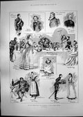 Old Print Paul Potters Play Conquerors St James Theatre Silk Blouse 1898 19th
