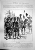 Old Antique Print Battle Corunna Sir John Moore Highlanders Bayonets 1895 19th