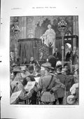 Antique Old Print Transvaal War Freedom London City Volunteers Guildhall 1900