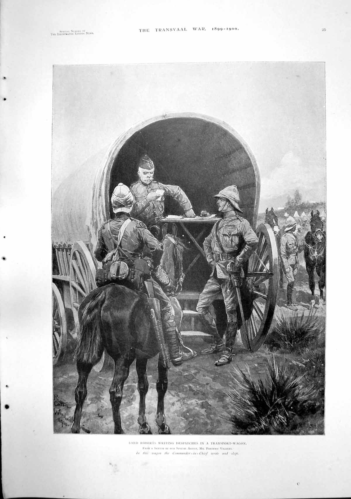Old Antique Print Transvaal Lord Roberts Despatches V C Heroes War 1900 20th