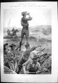 Antique Old Print Transvaal War Trenches Mafeking Ladies Hall C Taffs 1899 19th