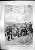 Antique Old Print German Army Wireless Telegraphy Boer Generals Holland 1902