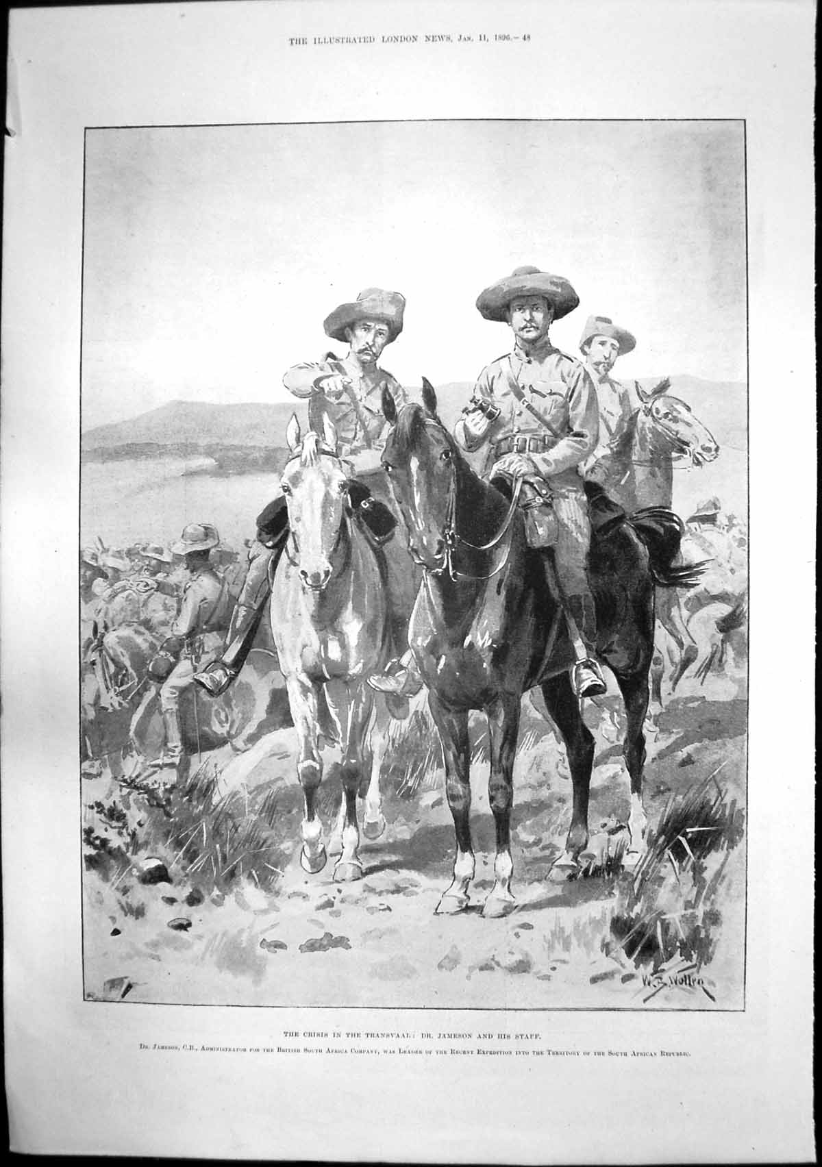 Antique Old Print Crisis Transvaal Dr Jameson Venezuela Macuto La Guayra 1896