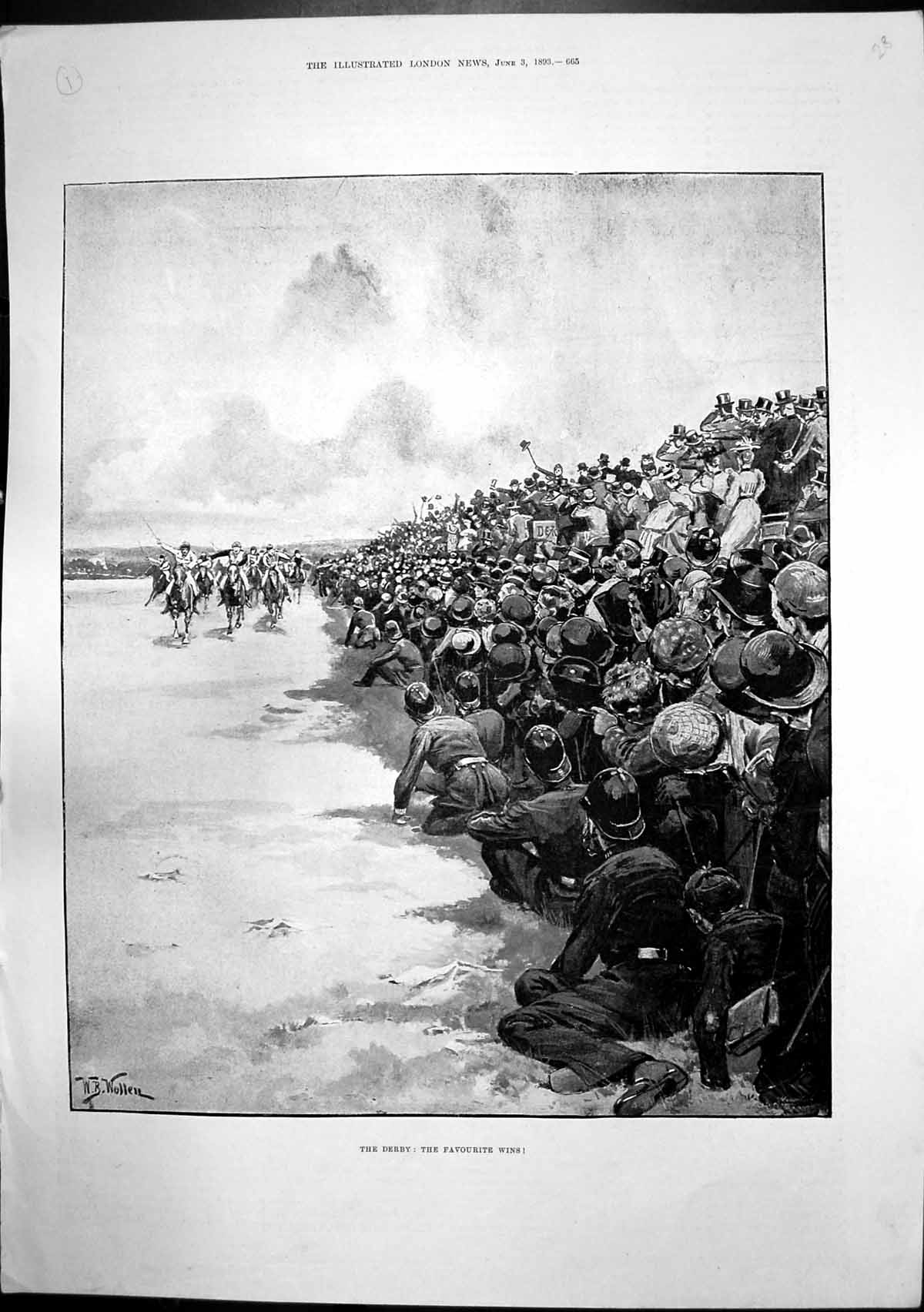 Old Antique Print Derby Winner Shaksrere Actors Edmund Kean Harley 1893 19th