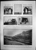 Antique Old Print Coalmine Hongay Tonkin Captain Kopenick Arrest Kaiser 1906