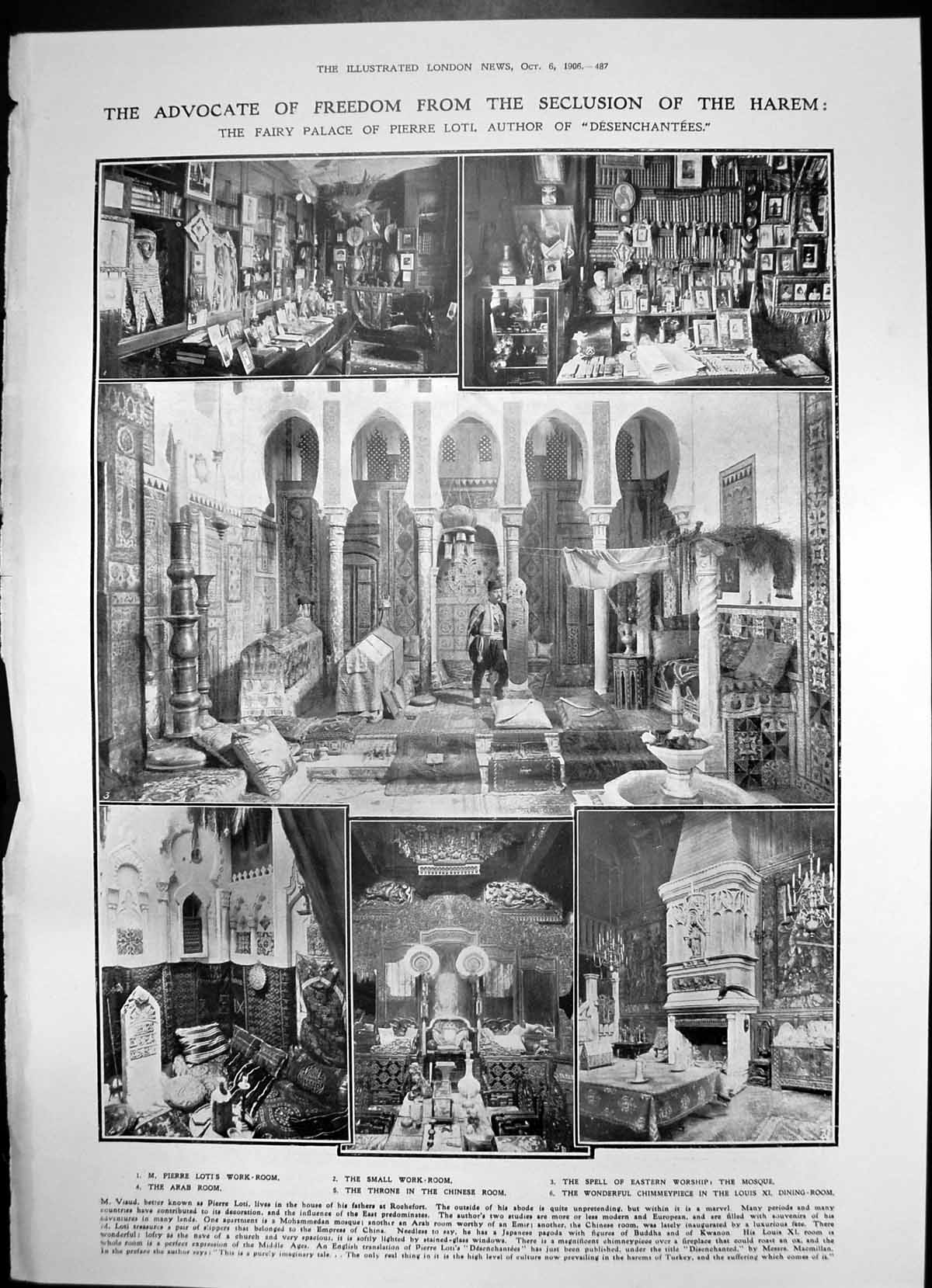 Old Print Fairy Palace Pierre Loti Chuech Congress Barrow In Furness 1906 20th