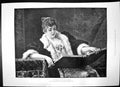 Old Print Interesting Study Vogler Lady Book Danish Sweetheart Raft 1891 19th