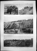 Old Print Railway Disaster Armagh Ireland Flores Island Monte Video 1889 19th