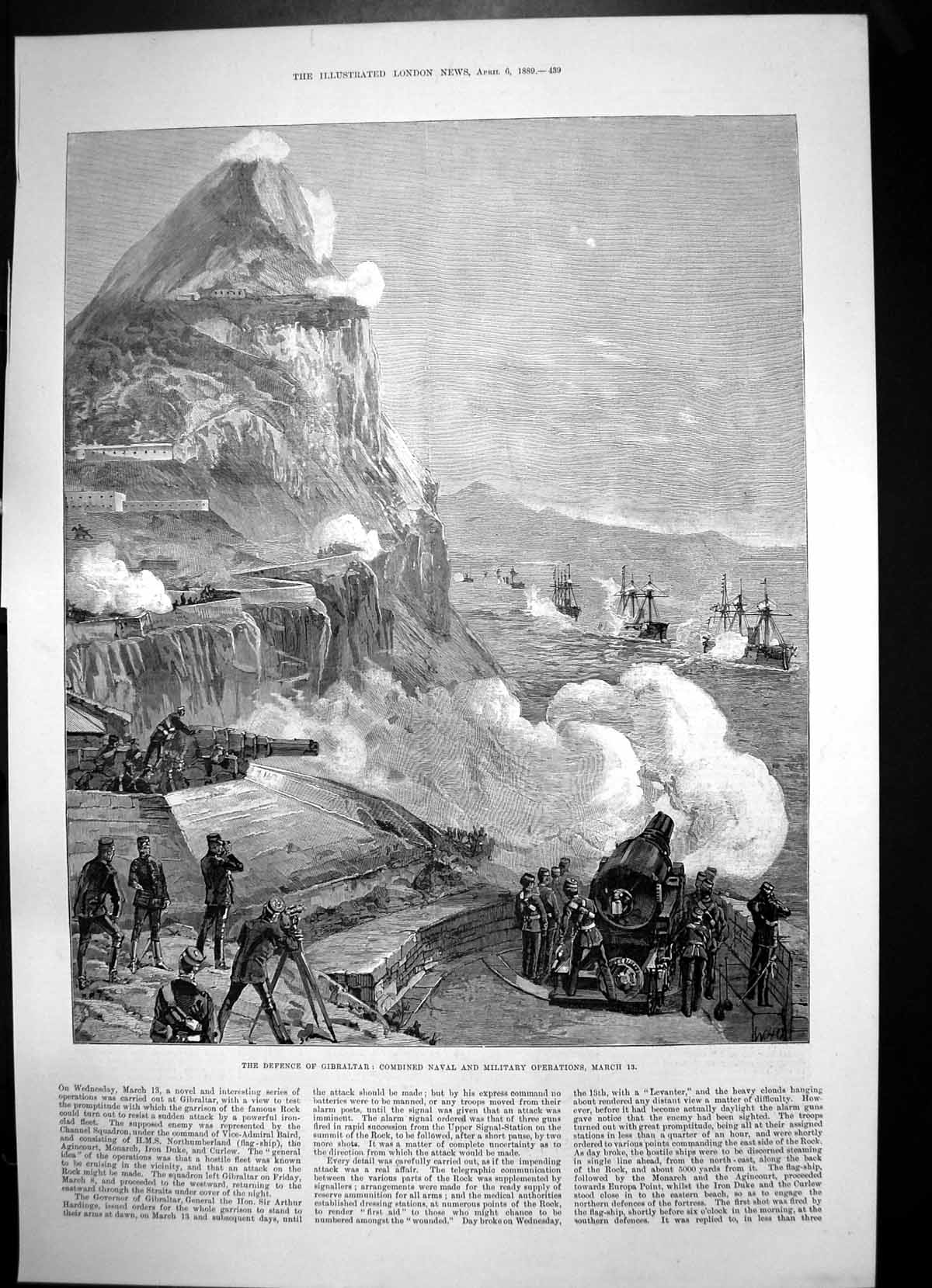 Old Defence Gibraltar Naval Military Paris Exhibition Aztec House1889 Victorian