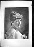 Antique Old Print Irene A Seifert Egyptian Troops Karnak Ranee Sikkim 1889 19th