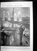 Antique Print Gun Practice Salvo Rake Dear Little Denmark Prince Wales 1909