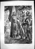 Antique Print Coronation King Alfred Great Miniatures Royals Children 1902 20th
