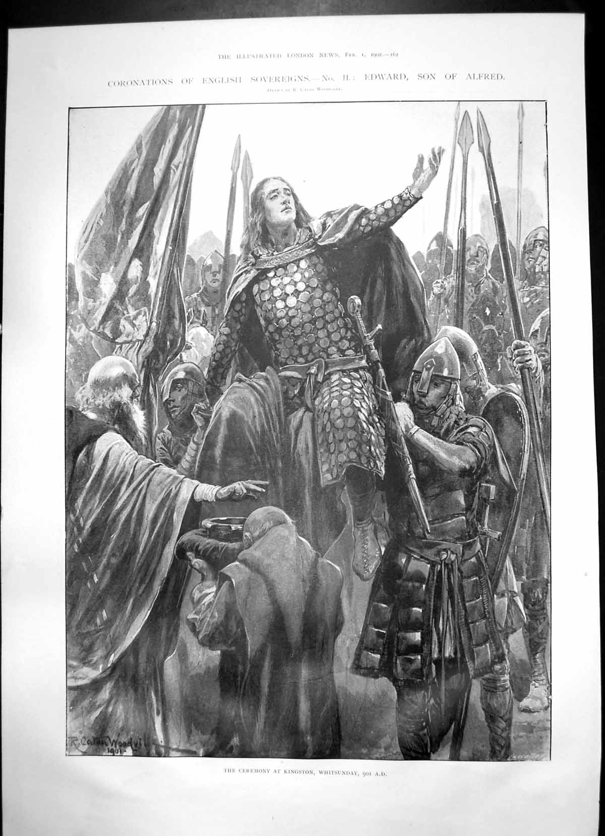 Antique Print Coronation Edward Son Alfred Prince Wales Visit Germany 1902 20th