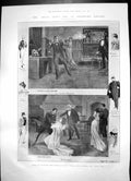 Antique Old Print Irish Assurance Caesars Wife King Queen Mount Edgcunbe 1902