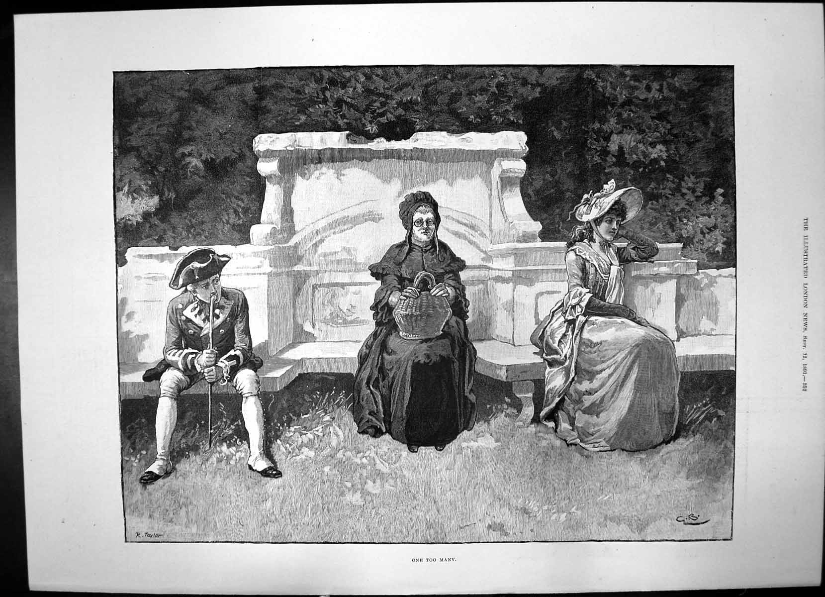 Antique Print One Too Many R Taylor Crossing Lake Baikal Horse Sledge 1891 19th