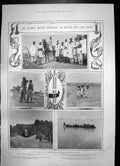 Antique Print British Expedition Bautchi Lake Tchad Muslin Dress Gown 1902 20th