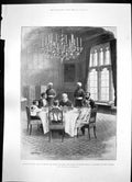 Antique Print Queen Royal Family Battenberg Windsor Cue Murchison Dist 1896