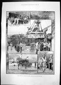 Antique Old Print Portsmouth Dockyard Departure Flying Squadron Dresses 1896