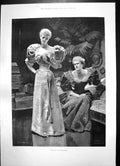 Antique Old Print Consulting ProgrammeLadies Fox Crown Inn Highgate 1896