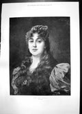 Old Antique Print Dear Lady Disdain Accident Great Northern Railway 1896 19th