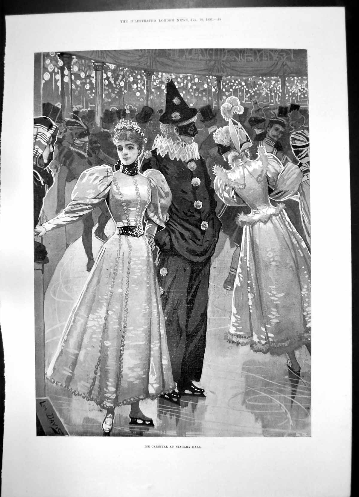 Old Ice Carnival Niagara Hall Dress Miss Millard Prisoner Zenda 1896 Victorian