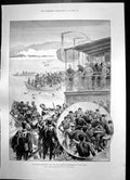 Antique Old Print Ashanti West India Regiment Cape Coast Earl Delaware 1896