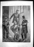 Old Print Lawlessness Ireland Men Guns House Kings Devonport Casket 1902 20th
