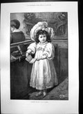 Antique Print Wandering Thoughts Girl Church Military Review Bucharest1896 19th