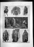 Antique Old Print King Edward Dom Carlos Sao Carlos Theatre Play Vikings 1903