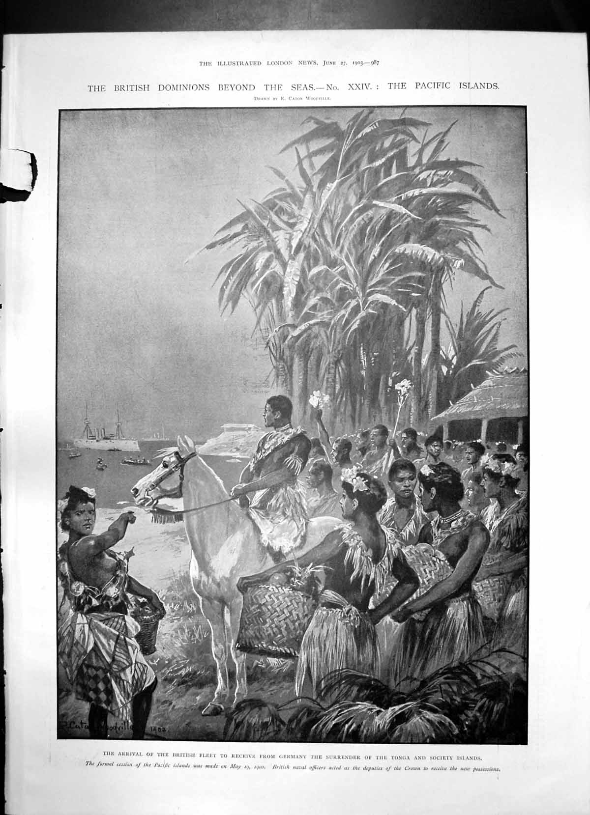 Old Print Pacific Islands Received British Architecture Kano Nigeria 1903 20th