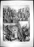 Antique Old Print Preparing Coronation Decorations London Bishop Bossuet 1902
