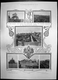 Antique Print Russian Town Dalny Celebrations German Emperor Birthday 1903 20th