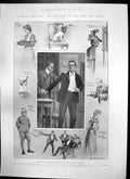 Antique Old Print Light That Failed Rebellion Morocco Unemployed London 1903
