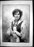 Antique Old Print Brunetta A Johnson Cat Show Crystal Palace Lord Vivian 1893