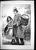 Antique Old Print Down On Luck Monument Inverness Cameron Highlanders 1893 19th