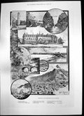 Old Print North West Ireland Giants Causeway Chinese Tragedy Sketch 1893 19th