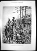 Old Antique Print Trail Sword Queen Foundation Stone Crathie Church 1893 19th