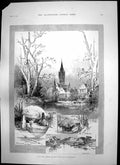 Antique Print Eaton Hall Chester Duke Westminster Prince Adolphus Teck 1894