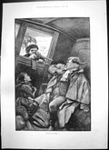 Antique Old Print Good Times Gun Carriage Gullivers Travels Illustrated 1894