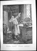 Antique Old Print Christmas Hamper S Berkeley Nursery Pantomine Girl Dog 1894
